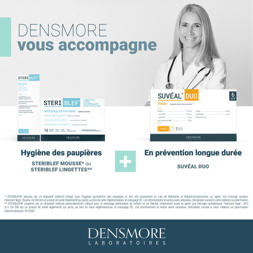 DENSMORE Suvéal Duo 180 Capsules - Riche en DHA et Lutéine