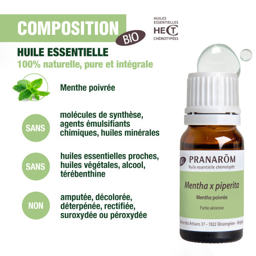Huile Essentielle Menthe Poivrée (Mentha x piperita) 10 ml
