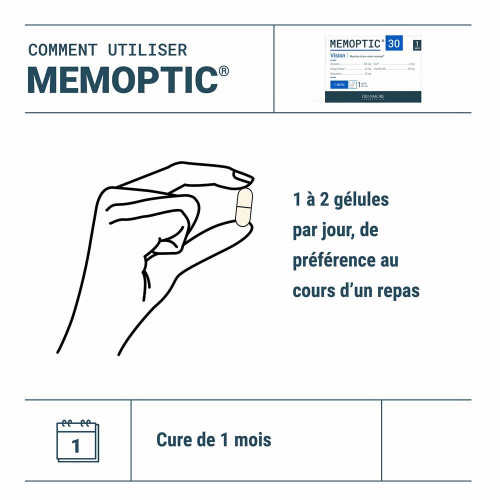 MEMOPTIC Densmore 30 Comprimés - Vision et Mémoire Normales