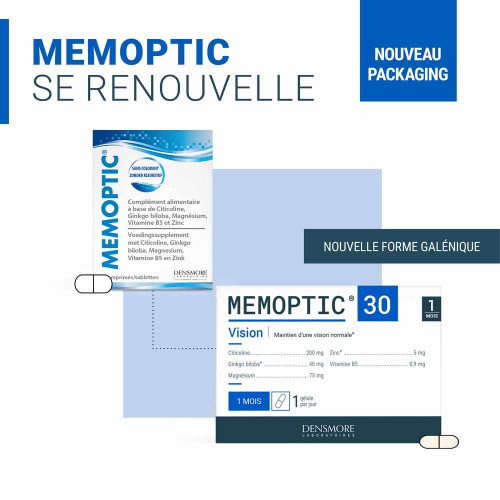 MEMOPTIC Densmore 30 Comprimés - Vision et Mémoire Normales
