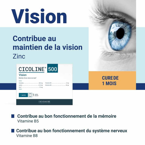 Densmore Cicoline 500 - 30 Sachets pour Vision et Mémoire