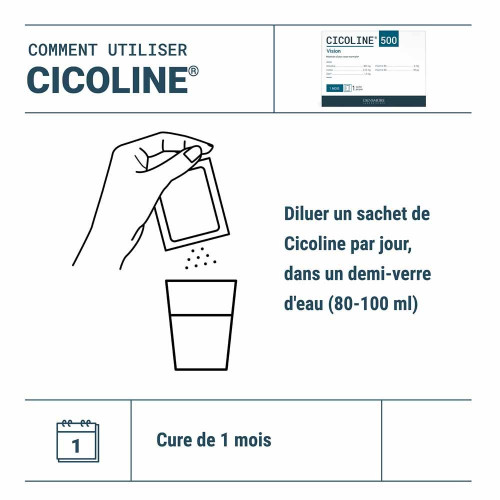 Densmore Cicoline 500 - 30 Sachets pour Vision et Mémoire