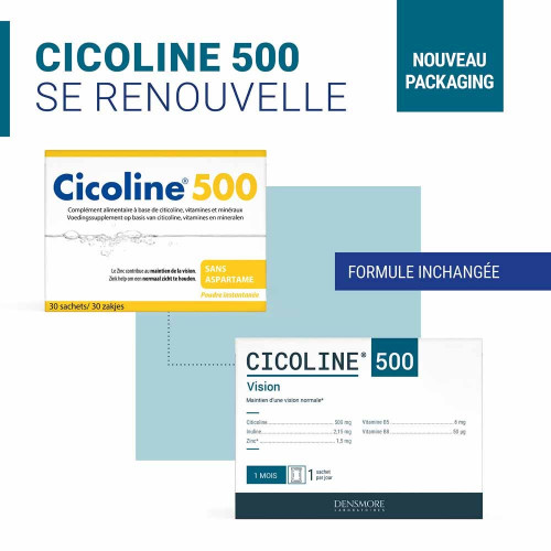 Densmore Cicoline 500 - 30 Sachets pour Vision et Mémoire