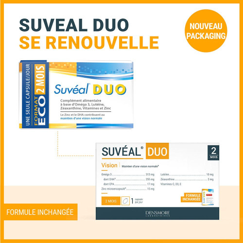 DENSMORE Suvéal Duo 90 Capsules - Vision Normale avec DHA