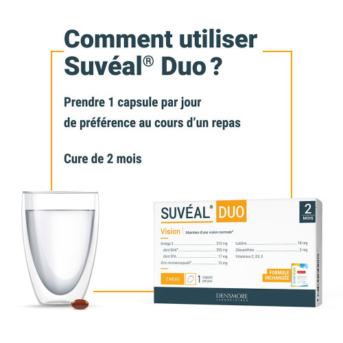 DENSMORE Suvéal Duo 90 Capsules - Vision Normale avec DHA