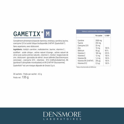 Densmore Gametix M 30 Sachets - Boost Fertilité Masculine
