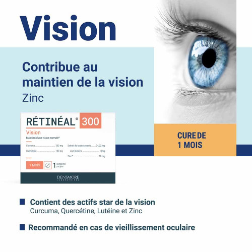 Densmore Retineal 30 Comprimés - Vision Saine avec Zinc