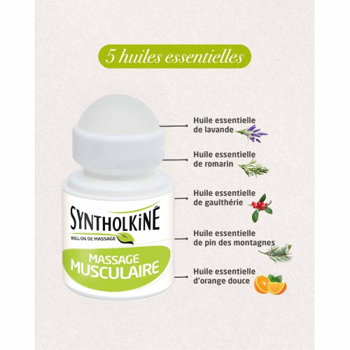 SYNTHOLKINE Roll-On Massage 50mL - Soulage et Récupère Muscles