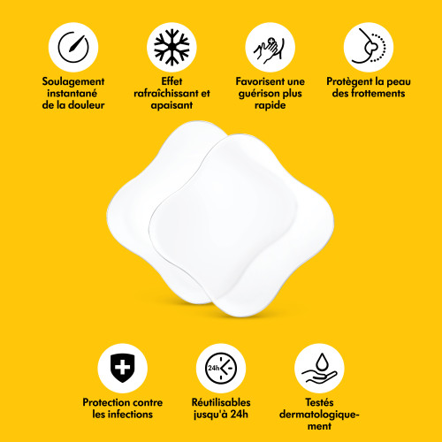 MEDELA Hydrogel Compresses 4 - Soulage Mamelons Douloureux