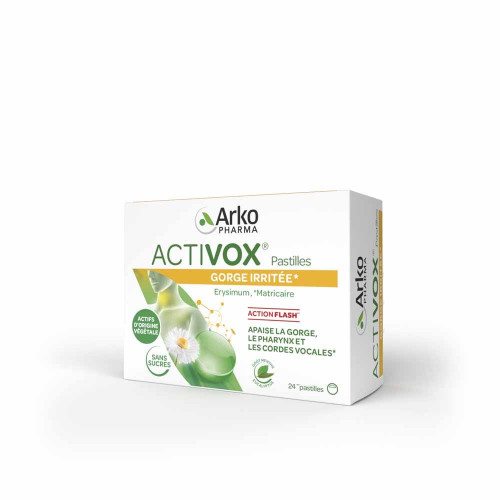 ARKOPHARMA Activox Pastilles Menthe Eucalyptus 24 - Adoucit la gorge