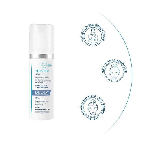 Ducray Keracnyl Sérum 30ml - Soin Peau Grasse