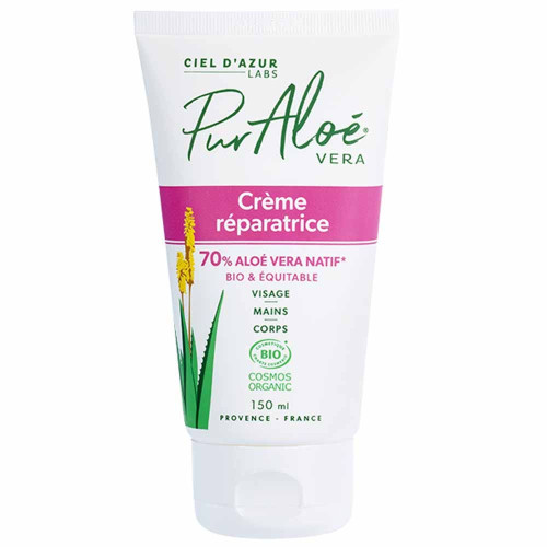 Pur Aloé Crème Réparatrice Bio 150ml - Soin Intense