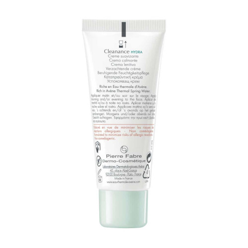 AVENE Cleanance Hydra Crème 40ml - Apaise et Hydrate Peaux Acnéiques