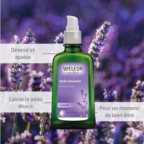 Weleda Huile Relaxante Lavande 100ml - Anti-stress, Sommeil Réparateur