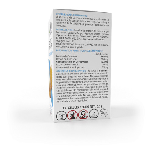 Arkopharma Arkogélules Curcuma Piperine 130 - Confort Articulaire