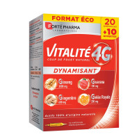 Forte Pharma Vitalité 4G 30 Ampoules - Boost Energie et Immunité