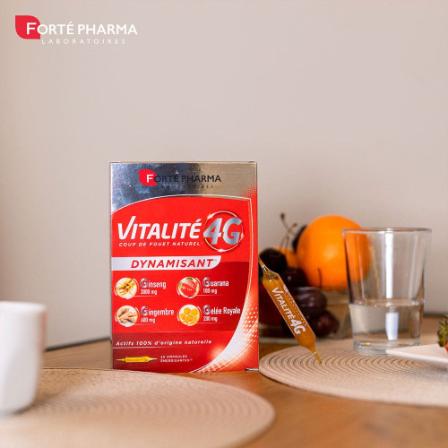 Forte Pharma Vitalité 4G 30 Ampoules - Boost Energie et Immunité
