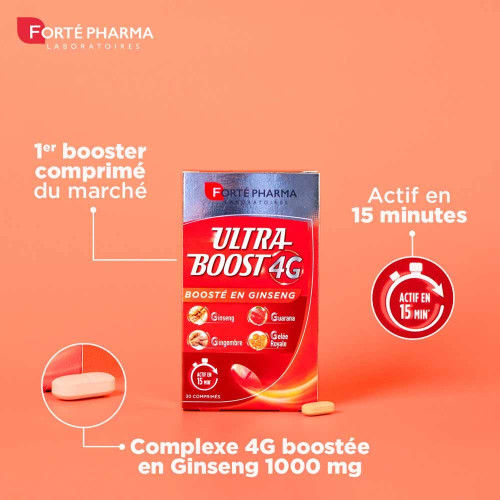 Forte Pharma Vitalité 4G Ultra Boost - 30 Comprimés Énergisants