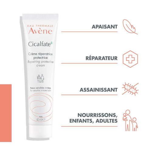 AVENE Cicalfate+ Crème 40ml - Réparation Protection Peau