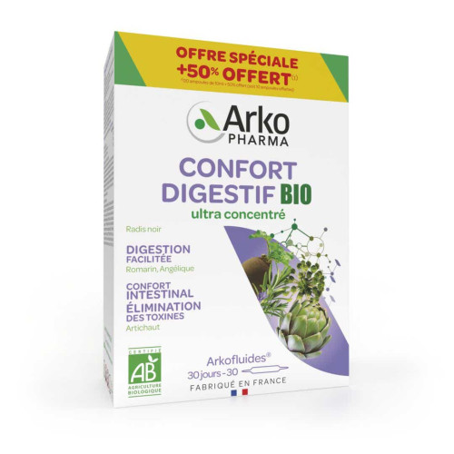 Arkopharma Digestif Bio Ultra 30 Ampoules - Confort Intestinal