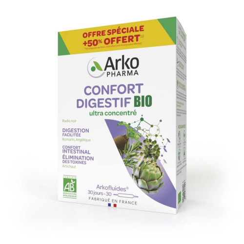 Arkopharma Digestif Bio Ultra 30 Ampoules - Confort Intestinal