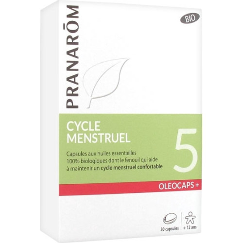 PRANAROM Oléocaps+ 5 Bio 30 Capsules - Confort Cycle Menstruel