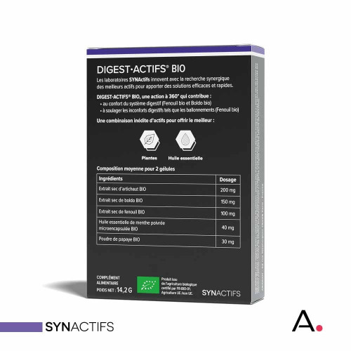 SynActif Digestactifs 30 gélules pour confort digestif optimal