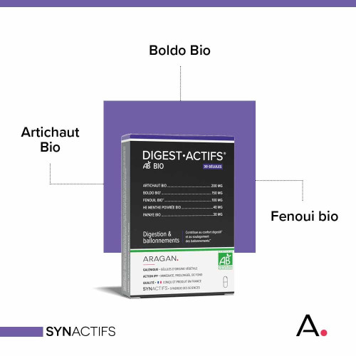 SynActif Digestactifs 30 gélules pour confort digestif optimal