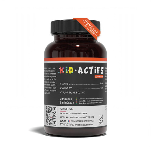 SynActifs Kidactifs 30 Gélules - Vitamines et Minéraux pour Enfants