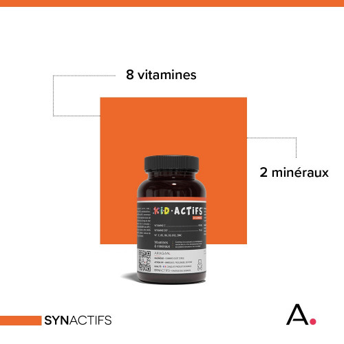 SynActifs Kidactifs 30 Gélules - Vitamines et Minéraux pour Enfants