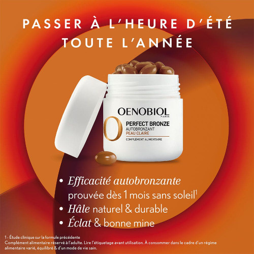 Oenobiol Perfect Bronze 2x30 Capsules - Hâle Intense Peau Claire