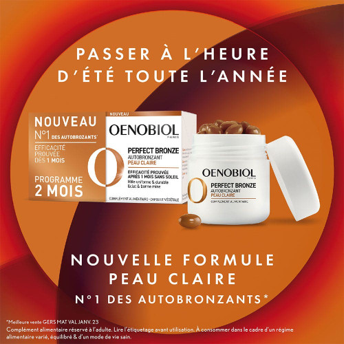 Oenobiol Perfect Bronze 2x30 Capsules - Hâle Intense Peau Claire