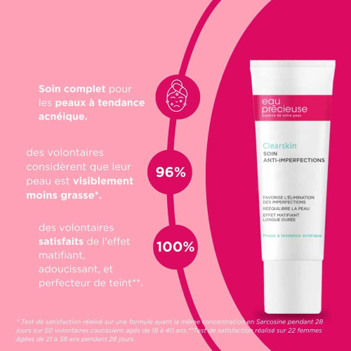 Eau Précieuse Clearskin 50ml - Soin Anti-Imperfections Matifiant