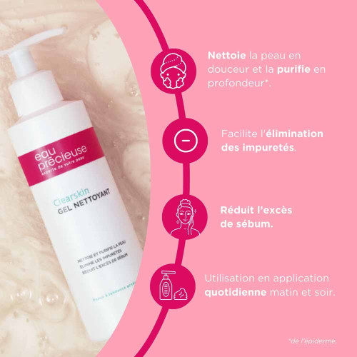 EAU PRECIEUSE Clearskin 200ml - Nettoie et réduit sébum