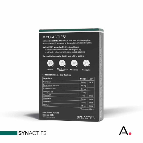 SYNACTIFS Myo Actifs 30 gélules - Soulage Crampes Musculaires