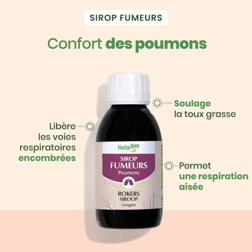 Herbalgem Sirop Fumeurs 150ml - Aide Respiratoire Anti-Tabac