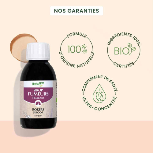 Herbalgem Sirop Fumeurs 150ml - Aide Respiratoire Anti-Tabac