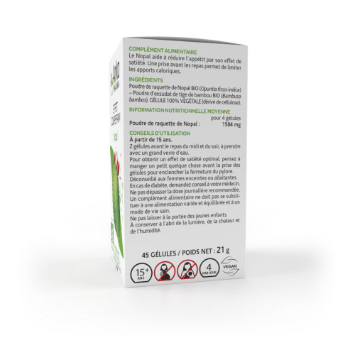 Arkopharma Arkogélules Nopal Bio 45 - Satiété et Contrôle Calorique
