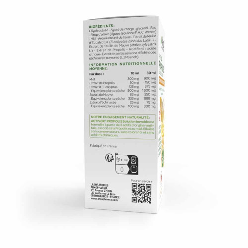 Arkopharma Activox 140ml: Sirop Respiratoire Miel Propolis