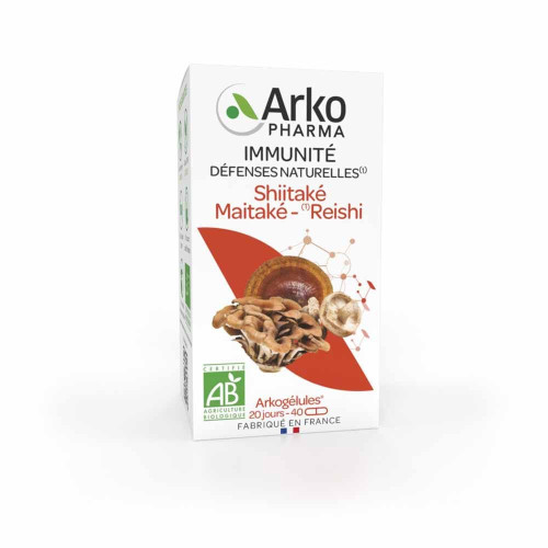 Arkopharma Arkogélules Shiitaké Maitaké-Reishi 40G - Boost Immunité