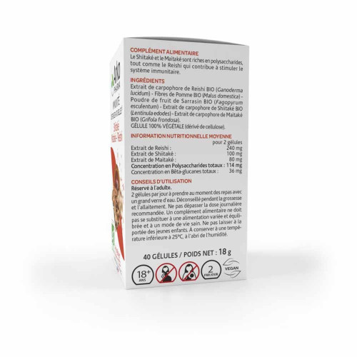Arkopharma Arkogélules Shiitaké Maitaké-Reishi 40G - Boost Immunité