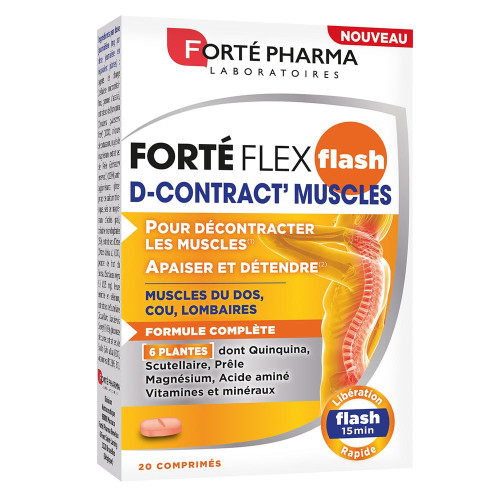 Forteflex Flash D-Contract Muscles 20 Comprimés - Apaise Dos