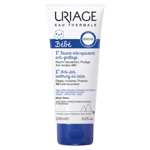 Uriage Bébé 1er Baume Oléo-Apaisant 200ml - Soulage Peaux Sèches
