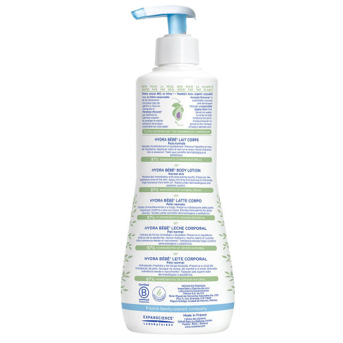 Mustela Hydra Bébé Lait Corps Avocat 500ml - Hydratation Intense