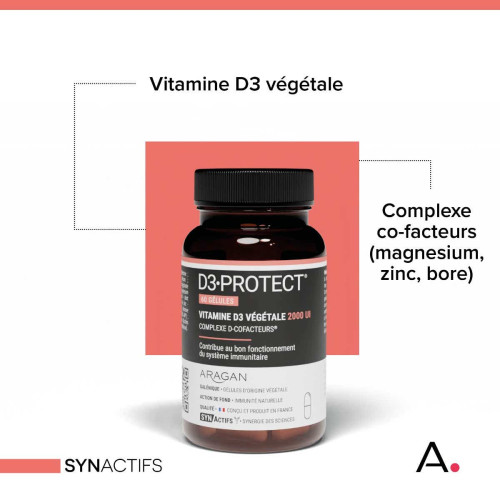 ARAGAN Synactifs D3 Protect 60 - Soutien Immunitaire Puissant