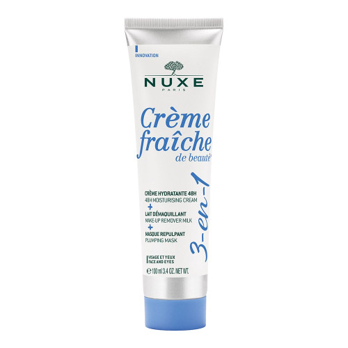 NUXE Crème Fraîche Beauté 3en1 100ml - Hydratation 48h, Démaquillant