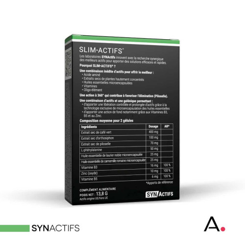 ARAGAN SynActifs SlimActifs - 30 gélules pour perte de poids efficace