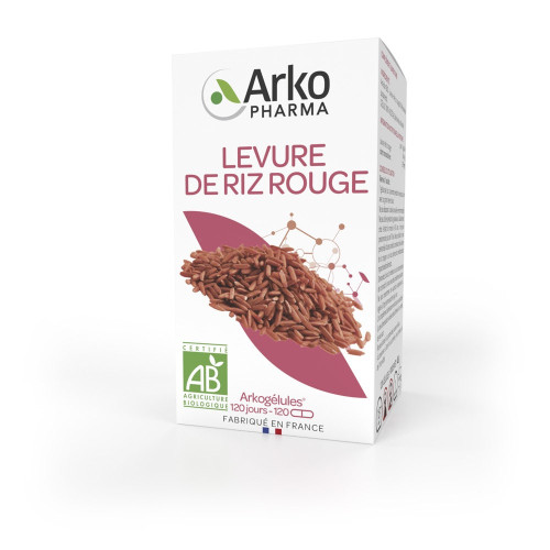 Arkopharma Levure de Riz Rouge Bio 120 Gélules, Cardiovasculaire