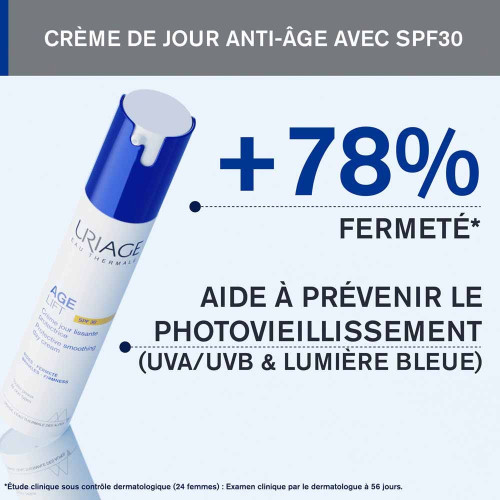 Uriage Age Lift Crème Jour 40ml - Lissante, Protectrice SPF30