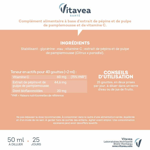 Nutrisante Pépins Pamplemousse 50ml - Boost Immunitaire